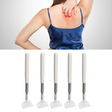 5pcs Extendable Back Scratcher Portable Telescopic Metal Back Scratchers Massager Scraper for Health Care Relaxation