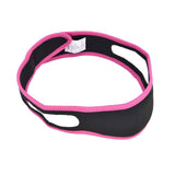 Snoring Stop Belt Adjustable Chin Strap Breathable Nylon Snoring Head Band for Men WomenRed Black In Australia - Darrahopens