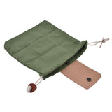 Foraging Pouch Collapsible PU Leather Canvas Mushroom Foraging Bag for Hiking Camping Hunting