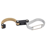 D Type Carabiner Multifunctional Aluminum Alloy Portable Stroller Carabiner for Traveling Camping HikingGold