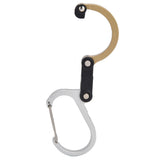 D Type Carabiner Multifunctional Aluminum Alloy Portable Stroller Carabiner for Traveling Camping HikingGold