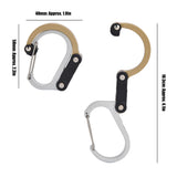 D Type Carabiner Multifunctional Aluminum Alloy Portable Stroller Carabiner for Traveling Camping HikingGold