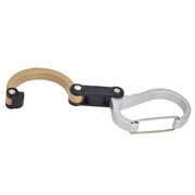 D Type Carabiner Multifunctional Aluminum Alloy Portable Stroller Carabiner for Traveling Camping HikingGold