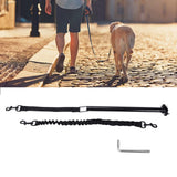 Hands Free Dog Leash Black Thicken Dog Bike Attachment Traction Belt with Hex Wrench for Dog Training Running Exercising