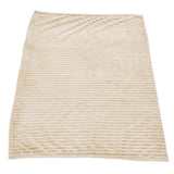 Flannel Throw Blanket Plush Fluffy Light Breathable Fine Workmanship Stylish Simple Soft BlanketBeige