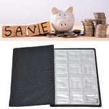 Coin Collection Book Large Capacity Anti Slip Design Good Water Resistance 120 Pockets Coin Holder for Collection UseBlack