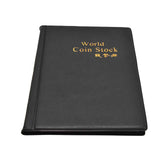 Coin Collection Book 120 PVC Pockets PU Cover Transparent Design Soft Highly Durable Clear Texture Coin AlbumBlack In Australia - Darrahopens