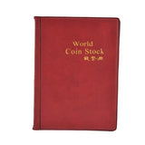 Coin Collection Book 120 PVC Pockets PU Cover Transparent Design Soft Highly Durable Clear Texture Coin AlbumRed In Australia - Darrahopens