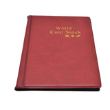 Coin Collection Book 120 PVC Pockets PU Cover Transparent Design Soft Highly Durable Clear Texture Coin AlbumRed In Australia - Darrahopens