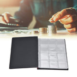 Coin Collection Book 120 PVC Pockets PU Cover Transparent Design Soft Highly Durable Clear Texture Coin AlbumRed