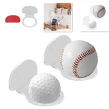 2Pcs Small Ball Stand Acrylic Sturdy Durable High Stability Sport Ball Display Rack for Tennis Softball BaseballTransparent