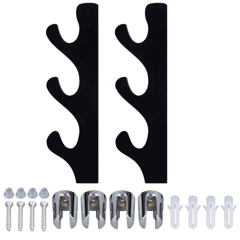 1 Pair Sword Stand Acrylic Three Layer Wall Mounted Sword Display Stand Support for All SwordsBlack In Australia - Darrahopens