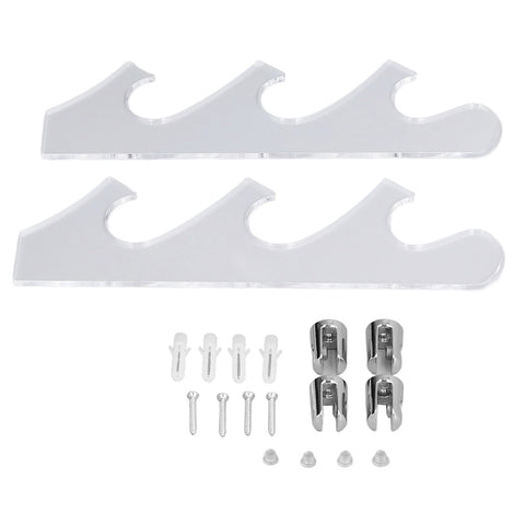 1 Pair Sword Holder Stand Sword Display Rack Wall Mounted Samurai Sword Hanger for HomeTransparent