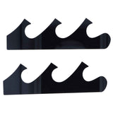 1 Pair Sword Holder Stand Sword Display Rack Wall Mounted Samurai Sword Hanger for HomeBlack In Australia - Darrahopens