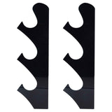 1 Pair Sword Holder Stand Sword Display Rack Wall Mounted Samurai Sword Hanger for HomeBlack In Australia - Darrahopens