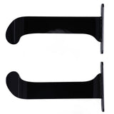 1Pair Yoga Mat Wall Mount Holder Acrylic Yoga Mat Wall Hanger Storage Rack Household Exercise Yoga Mat BracketBlack