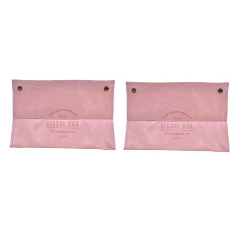 2 Packs Tissue Box Cover Nordic Handbag Styling Medroom Artificial Leather Tissue Box Cover Holder for Living RoomPink In Australia - Darrahopens