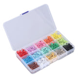 Safety Pins DIY Making Reliable Locking Design Glossy Bright Small Compact Sewing Accessories for Art Project15 Colors 300 Pcs/Box