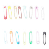 Safety Pins DIY Making Reliable Locking Design Glossy Bright Small Compact Sewing Accessories for Art Project15 Colors 450 Pcs/Box