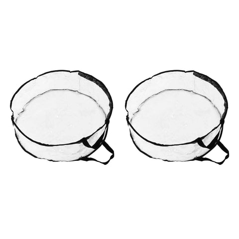 Wreath Storage Container Transparent Round Storage Bag Black Edge PVC Heavy Duty Storage Bag2PCS In Australia - Darrahopens