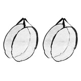 Wreath Storage Container Transparent Round Storage Bag Black Edge PVC Heavy Duty Storage Bag2PCS In Australia - Darrahopens