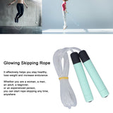 Glowing Skipping Rope LED Light Up Jumping Rope for Exercise Training Weight Loss FitnessGreen