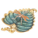 Incense Stick Holder Bodhi Leaf Incense Decorated Plate for Living Room Home Decoration GiftBodhi Leaf Gold 037