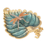 Incense Stick Holder Bodhi Leaf Incense Decorated Plate for Living Room Home Decoration GiftBodhi Leaf Gold 037