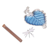 Incense Stick Holder Bodhi Leaf Incense Decorated Plate for Living Room Home Decoration GiftBodhi Leaf Silver 037