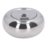 Stainless Steel Ashtray Rustproof Exquisite Round Cigarette Ashtray for Household Hotel Office