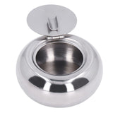 Stainless Steel Ashtray Rustproof Exquisite Round Cigarette Ashtray for Household Hotel Office
