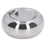 Stainless Steel Ashtray Rustproof Exquisite Round Cigarette Ashtray for Household Hotel Office