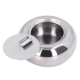 Stainless Steel Ashtray Rustproof Exquisite Round Cigarette Ashtray for Household Hotel Office