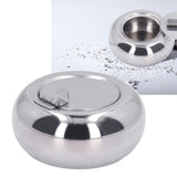 Stainless Steel Ashtray Rustproof Exquisite Round Cigarette Ashtray for Household Hotel Office