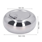 Stainless Steel Ashtray Rustproof Exquisite Round Cigarette Ashtray for Household Hotel Office