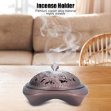 Incense Burner Antique Style Sturdy Durable Copper Alloy Glossy Exquisite Multifunction Powder Incense Burner