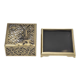 Incense Holder Multipurpose Zinc Alloy Incense Stand with Fireproof Cotton for Home Decoration