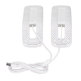 Shoe Deodorizer Dryer Portable USB Electric Shoes Dryer for Gloves Socks Jewelry Box White