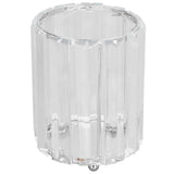 Cosmetic Brush Holder Transparent Glass Round Decorative Desktop Pen Storage Organizer BoxSilver In Australia - Darrahopens