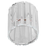 Cosmetic Brush Holder Transparent Glass Round Decorative Desktop Pen Storage Organizer BoxSilver