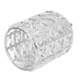 Crystal Makeup Brush Holder European Style Rounded Crystal Glass Cosmetic OrganizerSilver In Australia - Darrahopens