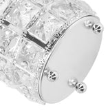 Crystal Makeup Brush Holder European Style Rounded Crystal Glass Cosmetic OrganizerSilver