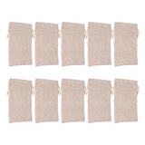 10Pcs Cotton Linen Bag Small Storage Drawstring Bag 9 X 6.7in Reusable Storage Bag for Bread Flowers In Australia - Darrahopens