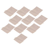 10Pcs Cotton Linen Bag Small Storage Drawstring Bag 9 X 6.7in Reusable Storage Bag for Bread Flowers In Australia - Darrahopens