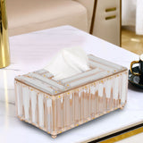 Tissues Box Gold Plating Process Fine Workmanship Simple Fashion Multi Purpose Tissue Storage BoxGold
