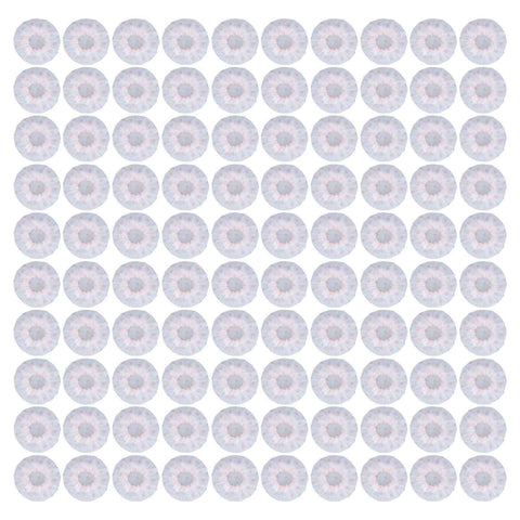 100Pcs Microphone Cover Dust Sweat Resistant Disposable Excellent Elasticity Reduce Noise Microphone CapsWhite Red Dot