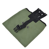 Foraging Bag Canvas Foldable Portable Thick Unique Simple Appearance Belt Fruit Picking Pouch for Outdoor CampingMilitary Green