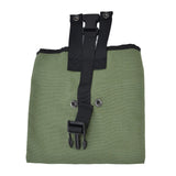 Foraging Bag Canvas Foldable Portable Thick Unique Simple Appearance Belt Fruit Picking Pouch for Outdoor CampingMilitary Green