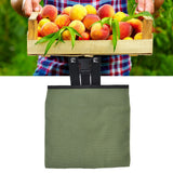 Foraging Bag Canvas Foldable Portable Thick Unique Simple Appearance Belt Fruit Picking Pouch for Outdoor CampingMilitary Green