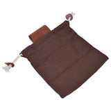 Fruit Picking Bag Waist Hanging Canvas Material PU Style Folded Save Space Belt Foraging BagBrown In Australia - Darrahopens